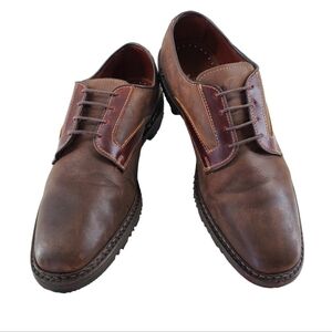 Allen Edmonds Berkshire Derby Shoes Men 10 D Medium Brown Leather Casual Comfort